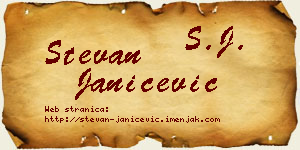 Stevan Janićević vizit kartica